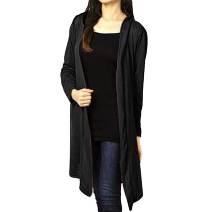 Black Plain Shrug for Women Stylish and Comfortable Shirt for Girls, Versatile and Trendy