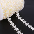 Half Circle Pearl Double Line Connecting Bead Double Row Connecting Bead Wedding Dress Bead Chain ABS Half Round Bead Chain DIY Jewelry Accessories. 