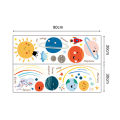 Cartoon solar system planets wall sticker child kids room home mural removable Podazz. 