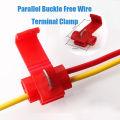 10PCS Quick Electrical Cable Connectors Snap Splice Lock/Parallel Buckle Free Wire Terminal Clamp/Wire Terminal Simple Crimp Wire Connector /Without Breaking Insulated Waterproof Electric Wire Connector. 