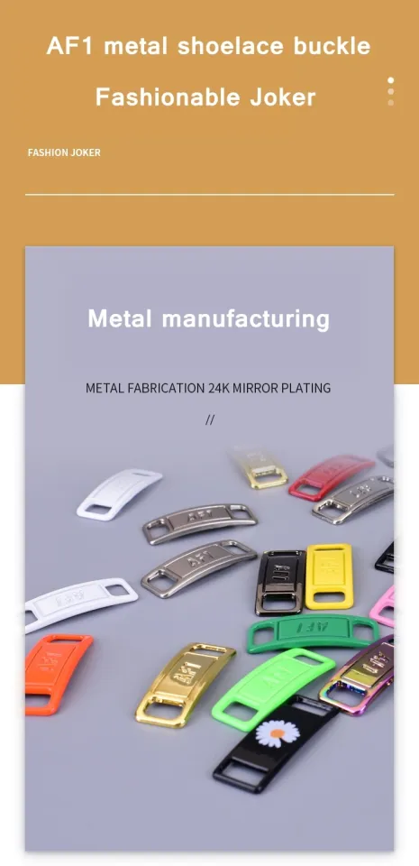 2Pcs/Pair Chapa Air Force Metal Shoelaces Buckle AF1 Shoe Laces