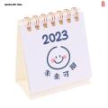 2023 Hand Drawing Solid Color Series Mini Desk Calendar DIY Portable Desktop Calendars To Do List Daily Schedule Planner Office. 