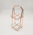 Metal cushion beauty storage rack, sponge puff egg holder, mineral antique crystal display rack. 