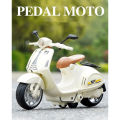 1/10 Alloy Mini Retro Diecast Model Classic Street Motorcycle Toy With Sound And Lights. 