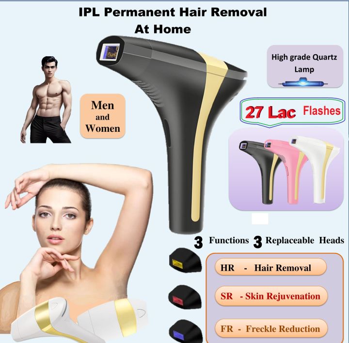 27 Lac Flashes Permanent laser Hair Removal machine, IPL Epilator,  Skin Rejuvenation, Freckle Reduce ,Hair Removal Appliances  New Upgraed Model