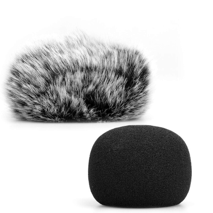 2Pcs Microphone Windscreen Windscreen Muff Wind Cover + Foam Microphone Windscreen Cover for Zoom H1 H1N Mic