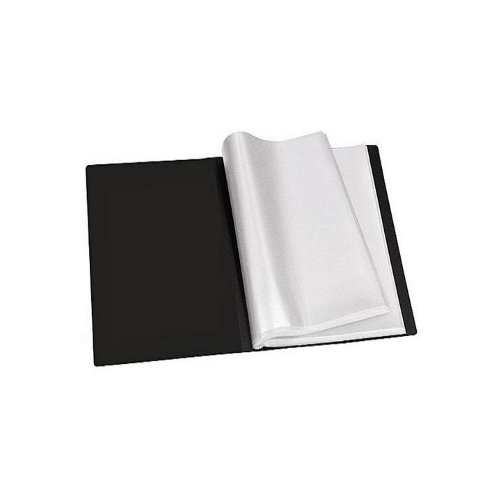Plastic Sheet File - 40 Pocket - Black