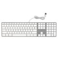 Majic apple keyboard in white color with two ports and Numeric Keypad for Mac models with silicon Keyboards Just like new. 