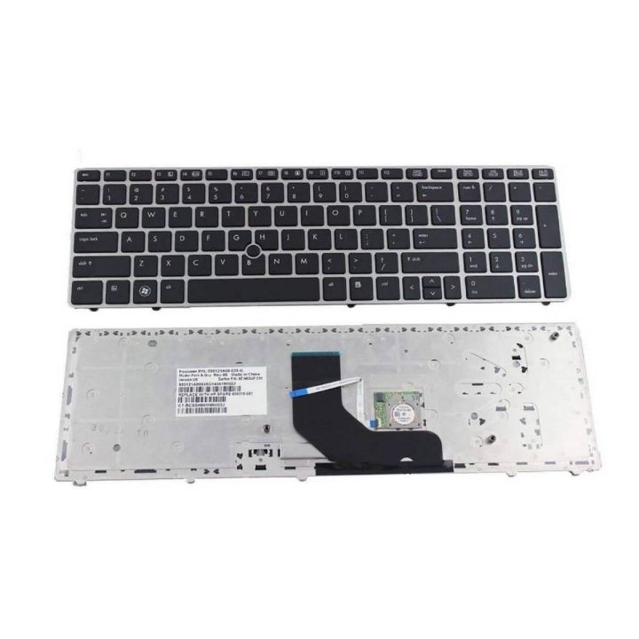 Laptop Notebook Keyboard   For  EliteBook 8560P  Series   P/N  641181-001  – Black