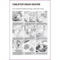 Manual Tabletop Drum Cheese Grater, 3 In 1 Rotary Shredder Slicer Grinder For Cucumber Nut Potato Carrot Cheese, Vegetable Salad Shooter. 