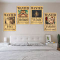 Anime Poster Clear Printing Dorm One Piece Wanted Luffy Wall Art Poster. 