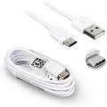 USB Type C Cable Fast charging | White Rubber Data Cable for All Android Smartphones - Phone Charger Cable - USB to Type C Cable. 