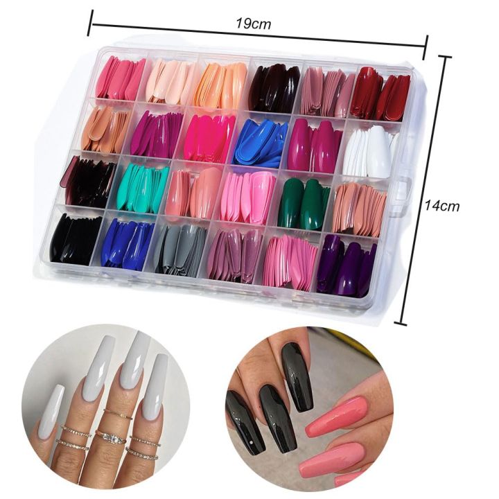576%20Pcs%20Box%20Colorful%20Artifical%20Nails%20Acrylic%20Full%20Cover%20Nail%20With%20Nail%20Glue%20%7C%20Fake%20Nails%20With%20Glue%20%7C%20Fancy%20Artifical%20Nails%20%7C%20French%20nails%20%7C%20Nails%20For%20girls%20In%20Multicolours%20-%20Image%205