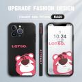 Jizetin for iPhone 13 Pro Case Side Design Phone Cover Lotso Toy Story 3 Cover Square Edge Pattern Liquid Silicone Trend Case. 