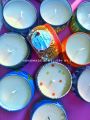 scented candle beautiful color smokless aromatherapy wax aluminum tin jar. 