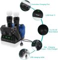 Tihokile PS4 Move Controller Charging Station, PS4 Controller Charging Station with LED Display and 3 Front USB Ports, PS4 Charger Docking Station for PS4 VR Games, for PS4 Controller/PS VR Controller. 