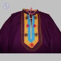 Traditional Pure Cotton Phalsa Colour A Line Kurta. 