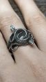 Vintage Retro Punk Ouroboros Head Natural Born Killers Adjustable Snake Serpent Rings. 
