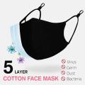 Face Mask Black Cotton Masks Reusable, Washable, Adjustable, Breathable Cotton Face Mask for Men, Women. 