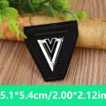 3D Metal round Black PU Leather Embroidery Patches for Clothes Appliques Crown Bee Badge Stripe Sticker Sew on Clothing patch. 