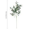 Artificial Green Leaf No Watering Faux Ten Forked Olive Branches Stems Decor. 
