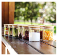 Glass Jar with bamboo Lid AIRTIGHT Canisters glass food storage jar with lids ( 1 piece price  ,  1000ml - 600ML - 450ML - 750 ml  ( check variation )  are perfect to store cookies, candy, flour, beans, spice, cereals etc.1000ml - 600ML - 450ML - 750 ml. 
