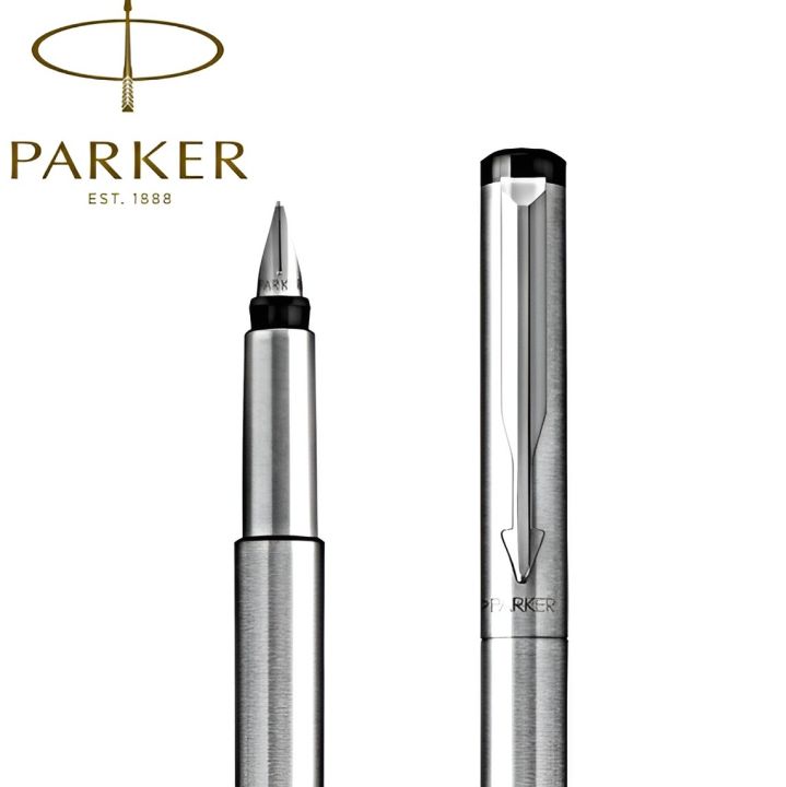 Parker Vector Stainless Steel CT Fountain Pen + Parker Vector Stainless Steel CT Rollerball Pen