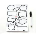 12 Pcs Reusable Sticky Notes Magnetic Speech Bubbles with Marker Multipurpose Memo Magnetic Speech Bubbles Balloons Dialogue Kitchen Reminder for Fridge Study with Board Marker. 
