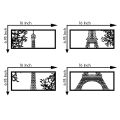 MDF Durable Eiffel Tower Wall Hanging Decorative Products (Black) - Wall Art - Wall Decor - Wall Hanging. 