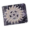 Supernatural Pentagram Wallet Mens PU Leather Credit Card Holder Wallet Bifold ID Cash. 