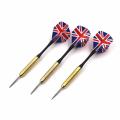 Pack of 3 - Darts with National Flag Stainless Steel Needle Tip Dart for Dartboard Fun. 