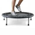 Premium Bungee Rebounder Half Folding Silent Indoor Mini Trampoline Adults & Kids DVDs & Online Workouts Extra Large Bounce Area  Max Load 400lbs  Ready Assembled Rebounder with Flat or Incline for High Intensity Cardio Exercise to Improve AgilityNote ran. 
