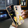 chenyyka For OPPO A5 2018 Case Thin Plating Side Edge Square New Design Phone Cases Cartoon Beauty Moon Girl Pattern Silicone Casing Full Cover Camera Protection Shockproof Softcase. 