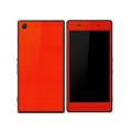 SONY Xperia Z2 Orange Carbon Fiber Texture Mobile Skin. 