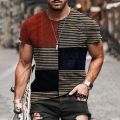 Vintage Tops Summer Men T-Shirt Tee Tribal Print O Neck Holiday Harajuku Shirt Short Sleeve Casual Male Funny Clothing Camiseta. 
