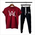 AW allen walker printed summer half sleeves round neck tshirt&trouser for men and boys recommended article of summer collection. 