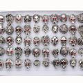 Wholesale 2Pcs/Lot Vintage Punk Animal Sull Skeleton Snake Opening Rings for Men Women Biker Cool. 