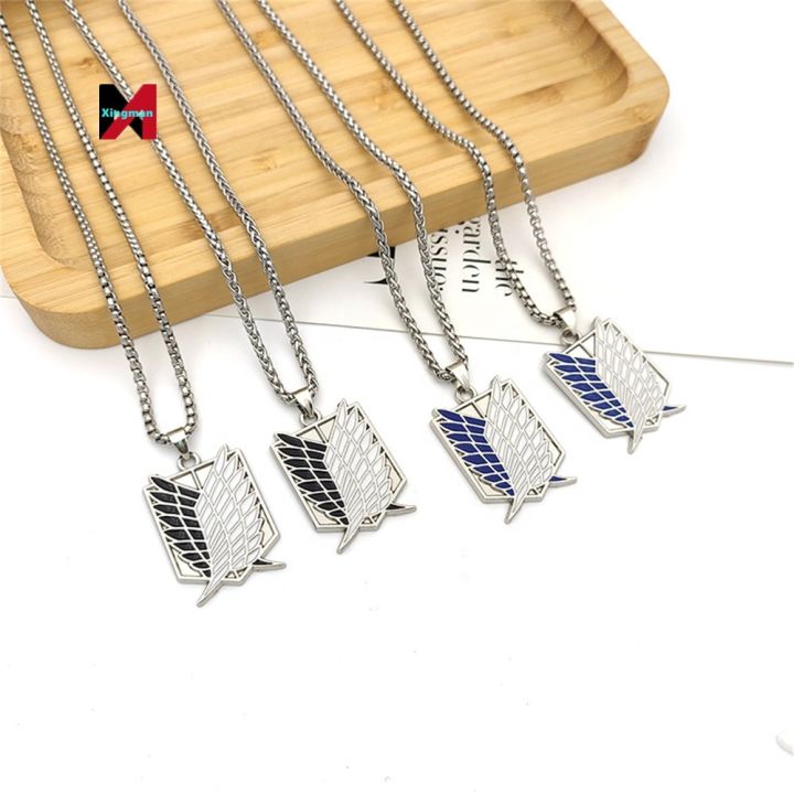 XM Anime Attack On Titan Necklace With Stainless Steel Chain For Men And Women