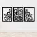 3D Style Wooden Wall design 3D Laser Cut For Home Decor peace's. 