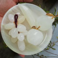 Marble Fruit Tray Set, Hand Crafted Decorative Onyx Round and Leaf Shape Tray with Marble fruits Grape Apple Banana and Pear. 