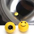 Motorcycle Bike Tire Valve Cap Cover Smiley Style 4 Universal Valve Size Bot Covers 2 Pcs. 