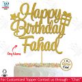 Customized Happy Birthday Cake Topper For Party Celebration, Birthday Toppers for Kids, personalized with ANY NAME cake Decoration supplies. 