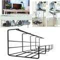 Computer TV Wire Power Supply Cable Management Under Shelf Tray Organizer. 