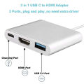 Type-C Adapter Cable Converter for Apple USB-C Digital AV Multiport Adapter MJ1K2AM/A HDMI and USB New FW3. 