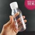 Pack of 50 Mini Empty Bottles for Zam Zam Water 100ml BPA-Free Clear Plastic with Twist Caps Ideal for Hajj Umrah Gifts. 