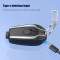 Power bank Keychain 1500mah Mini Portable Keychain Phone Charger Emergency Power Banks Retractable Plug Power Fast Charging For IPhone And Android. 