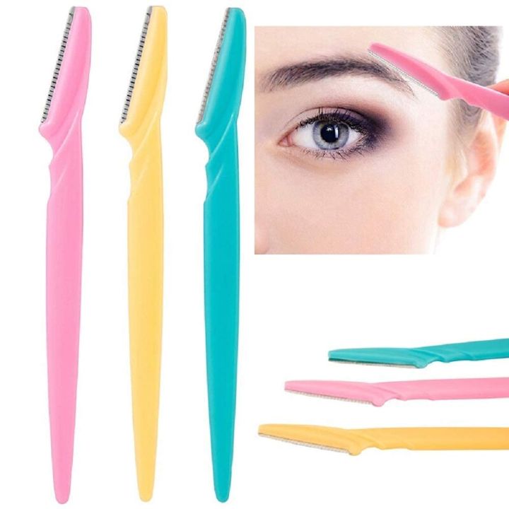 Eyebrow Razors Trimming Shaping Eyebrows Pack of 3 Multipurpose Exfoliating Face Razor and Eyebrow Shaper Effortless Hair Removal Tool for Flawless Eyebrows