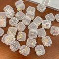 Enacolor 1PC Transparent Plastic Small Square Box Earplug Box Jewelry Storage Box Female Gifts. 