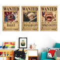 Anime Poster Clear Printing Dorm One Piece Wanted Luffy Wall Art Poster. 