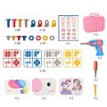 Children's educational DIY Creative Screw Building Blocks set Toys 232Pcs Creative Puzzle Box STEM Toys Nut Shape Match Puzzle Toys Nut and Screw Combination Set Disassembly and Assembly Toy. 